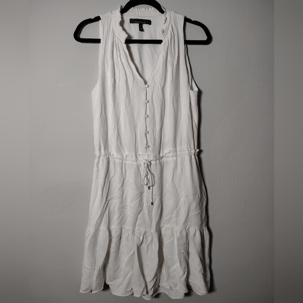White House Black Market Sleeveless White Mini Dress Size Medium